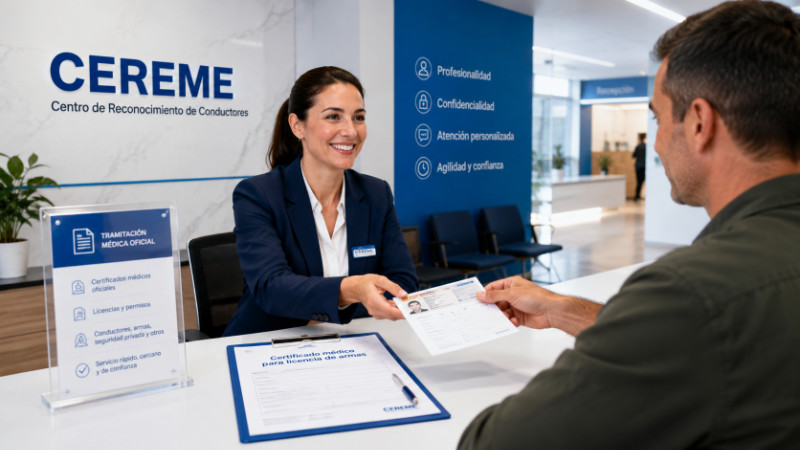 Certificado médico para licencia de armas en Las Palmas en CEREME